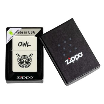 Zippo OWL white Glow in the Dark